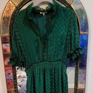 MAX STUDIO Emerald Green Floor Length Dress